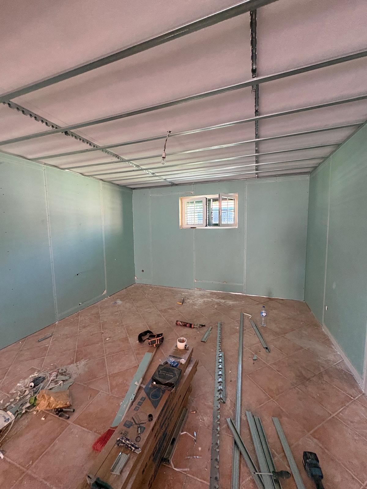 Revestimento com Pladur Hidrófugo Verde